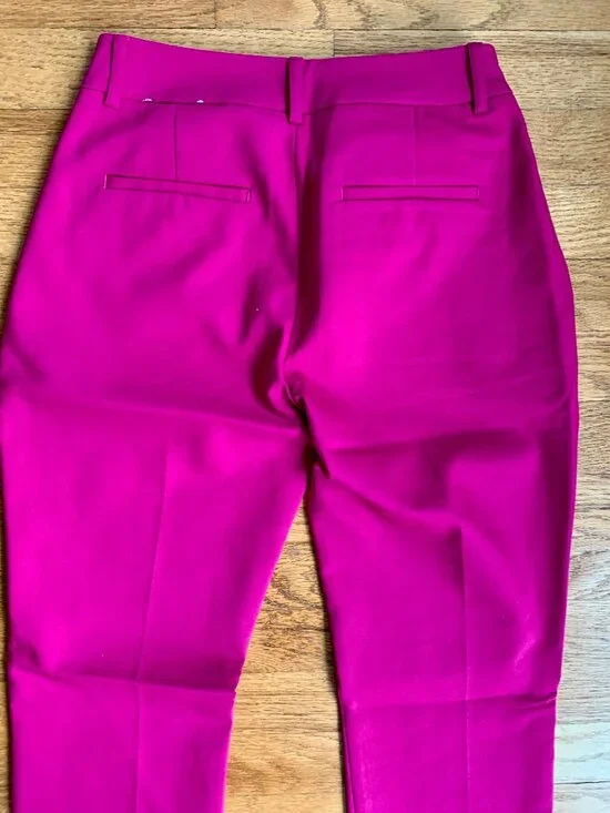 NWOT, 00R Magenta Express Mid-Rise Barely Boot Columnist Pants - Picture 5 of 5